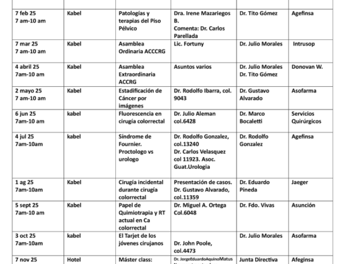 Programa de Sesiones Científicas 2025.